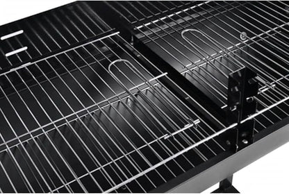 Barrel Grill, Heavy-Duty Steel Traditional Barbecue Smoker with 2 Cooking Grids Outdoor Portable Charcoal Grill Smoker for Pizza, Vegetables, Meats, Bread (Style G)
