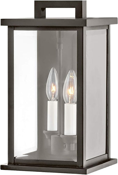 Hinkley Weymouth Medium Outdoor Wall Rectangle Lantern, Oil Rubbed Bronze