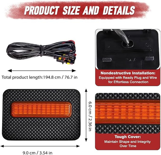 4 LED Grille Lights with Wire Harness and Fuse, LED Front Grill Light, Compatible with Toyota Tacoma SR/SR5 2024-2026, 1 Set (Yellow Cover)