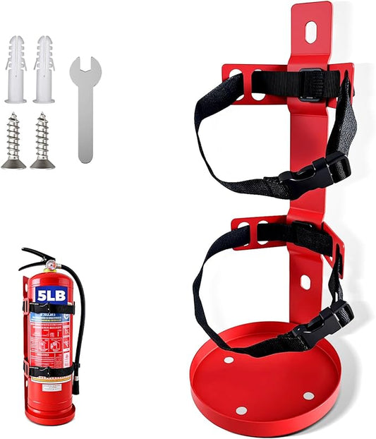 Fire Extinguisher Wall Mount Bracket, Heavy Duty Quick Release Metal Holder for 5 lb Extinguishers（1 Pack）