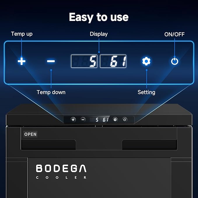 BODEGACOOLER 12-Volt Refrigerator, 83L(2.94cu.ft) RV Fridge with APP Control & Lock, Dual Zone Compressor Cooler (-4℉ ~ 46℉), 12/24V DC Portable Freezer for Truck, RV, Camping, Boat, Black