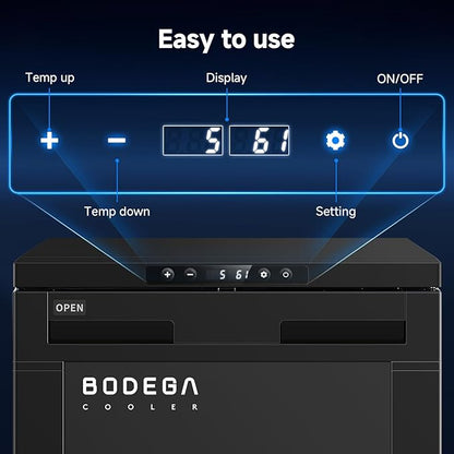 BODEGACOOLER 12-Volt Refrigerator, 83L(2.94cu.ft) RV Fridge with APP Control & Lock, Dual Zone Compressor Cooler (-4℉ ~ 46℉), 12/24V DC Portable Freezer for Truck, RV, Camping, Boat, Black