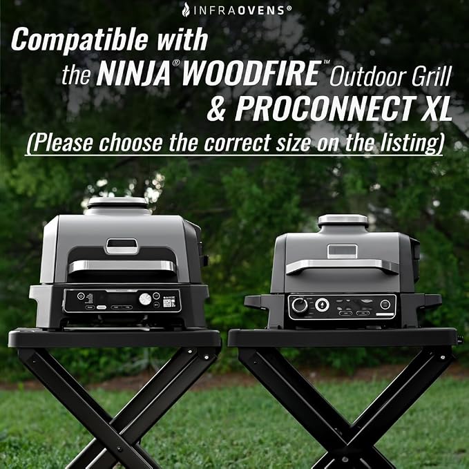 Accessories for Woodfire Outdoor Grill Pro XL, Pro Connect XL, OG800 OG900, Reusable Mats Non-Stick Grill Liners for Wood Fire Electric Air Fryer and Smoker 7-in-1 BBQ, Dishwasher Safe by INFRAOVENS