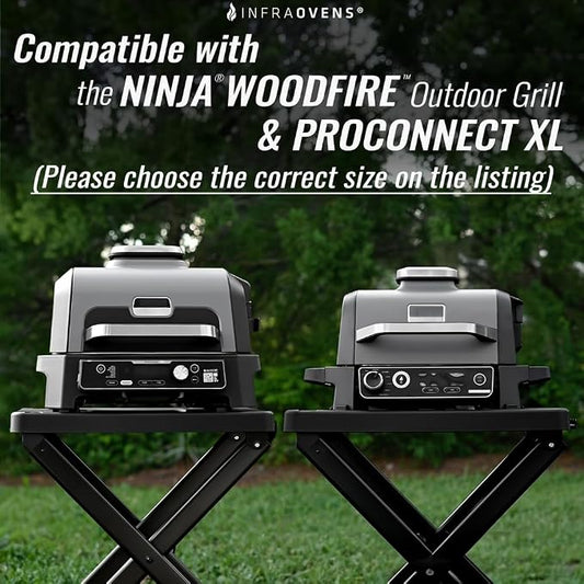 Accessories for Woodfire Outdoor Grill Pro XL, Pro Connect XL, OG800 OG900, Reusable Mats Non-Stick Grill Liners for Wood Fire Electric Air Fryer and Smoker 7-in-1 BBQ, Dishwasher Safe by INFRAOVENS