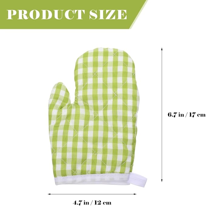 DOITOOL Kids Oven Mitts 2-Pack Childrens Oven Mitts for Cooking and Baking Safe Heat Resistant Gloves 13.38X9.44X0.78In Kitchen Accessories for Little Kids