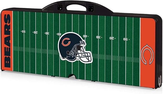 Picnic TIME NFL Football Field Folding Picnic Table, Camping Table, Outdoor Table with Umbrella Hole