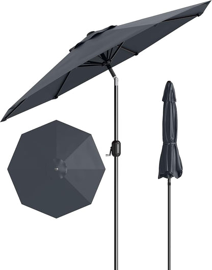 GarveeLife 9 ft Patio Umbrella, Outdoor Table Market Umbrella