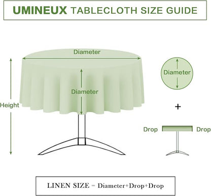 UMINEUX 60" Outdoor Round Tablecloth with Umbrella Hole and Zipper | Spring/Summer Waterproof Round Patio Table Cover for Picnic/BBQ/Garden, Yellow Snowflake