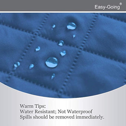 Easy-Going Reversible Couch Cover, Large Futon Sofa, Blue/Ivory | Machine Washable Slipcover For Dogs, Water Resistant Furniture Mat For Living Room, Non-Slip Sofa Cover, Pet Friendly