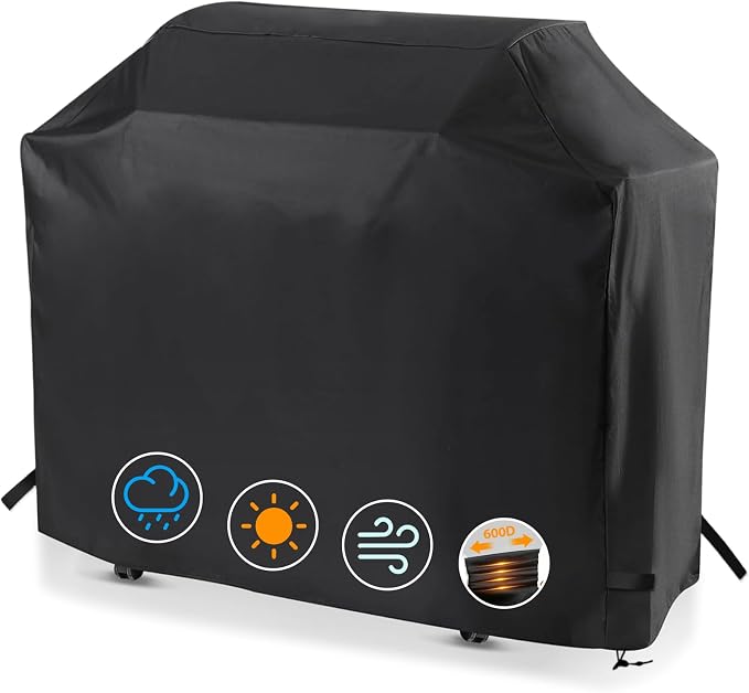 54 Inch Gas Grill Cover for Monument Mesa 400 4-Burner Grill, Waterproof | Fits Monument Mesa 400, 25392, 24633, 35633, 24367, 41847NG & M415BZ 4-Burner Gas Grills, Heavy Duty 600D Outdoor Cover