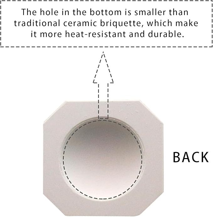 Ceramic Briquettes Replacement for L27 L30 L36 L42 L54 CS30 LBQ36 and Other Gas Grill Models, Grill Briquettes Replacement for Lava Rocks, 2" x 2" x 0.8" Each, 100-Piece