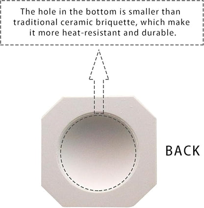 Ceramic Briquettes Replacement for L27 L30 L36 L42 L54 CS30 LBQ36 and Other Gas Grill Models, Grill Briquettes Replacement for Lava Rocks, 2" x 2" x 0.8" Each, 100-Piece