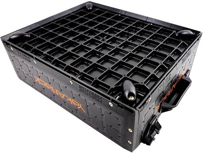 YakAttack ShortStak Solo Storage Box - Size & Color Options | Standalone Low-Profile Crate with Lid, Hinges & Latches | GridLoc Mounting Panels | Slider Feet for Under-Seat Use | Made in USA