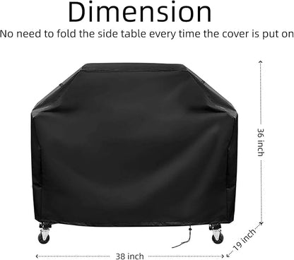 2 Burner Gas Grill Cover for Green Party 2-Burners Griddle Combo,Waterproof Propane Smoker Cover for Sophia William Double Burner Gas BBQ Grill-38 x 19 x 36
