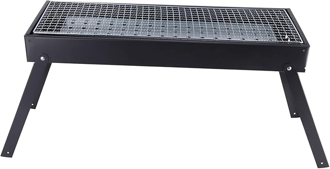Srliya BBQ Grill, Compact Lightweight Portable Charcoal Barbecue with Foldable Design and Large Grill Net, for Outdoor Camping Picnic