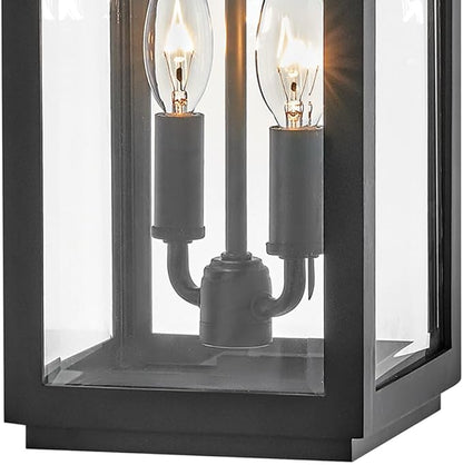 Hinkley Winthrope Medium Outdoor Wall Mount Lantern, Black Finish
