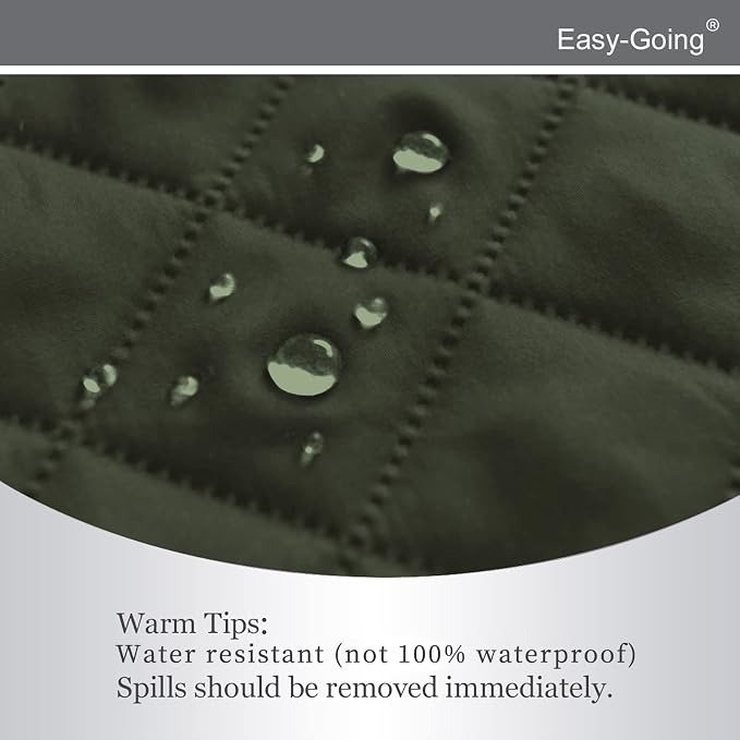 Easy-Going Reversible Couch Cover, Recliner 22 in, Army Green/Beige | Machine Washable Slipcover For Dogs, Water Resistant Furniture Mat For Living Room, Non-Slip Sofa Cover, Pet Friendly