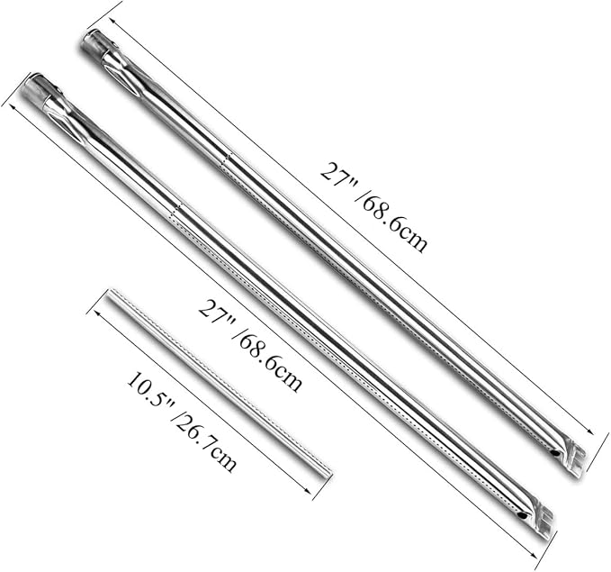 Hisencn 7507 Grill Burner with 7535 Flavorizer Bars for Genesis Silver A, Spirit 200 Series, Spirit 500, Spirit E-210, E-200, S-210, S-200 with Side Control Grill