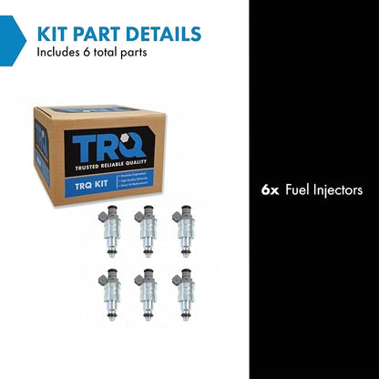 TRQ Fuel Injector Set | For 1996-1998 Jeep Cherokee Grand Cherokee 1997-1998 Wrangler