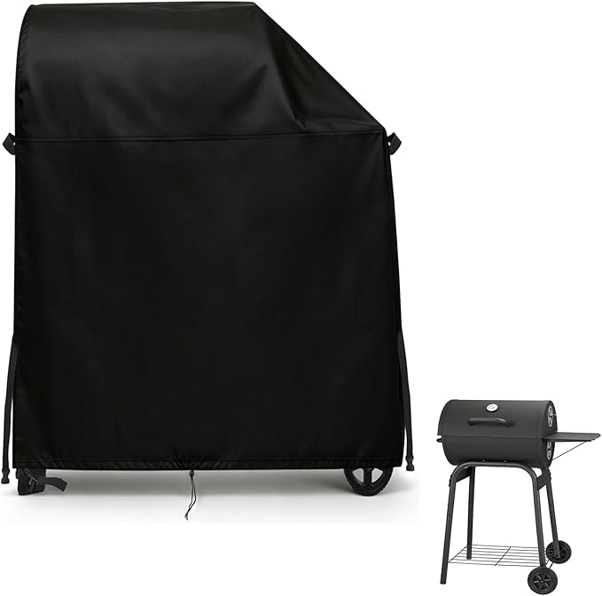 TheElves Outdoor Grill Covers Waterproof Heavy Duty for Kendane Barrel Charcoal Grills and Char-Griller King-Griller E1416 1616 Charcoal Smoker Grills - 35" W x 24" D x 41" H
