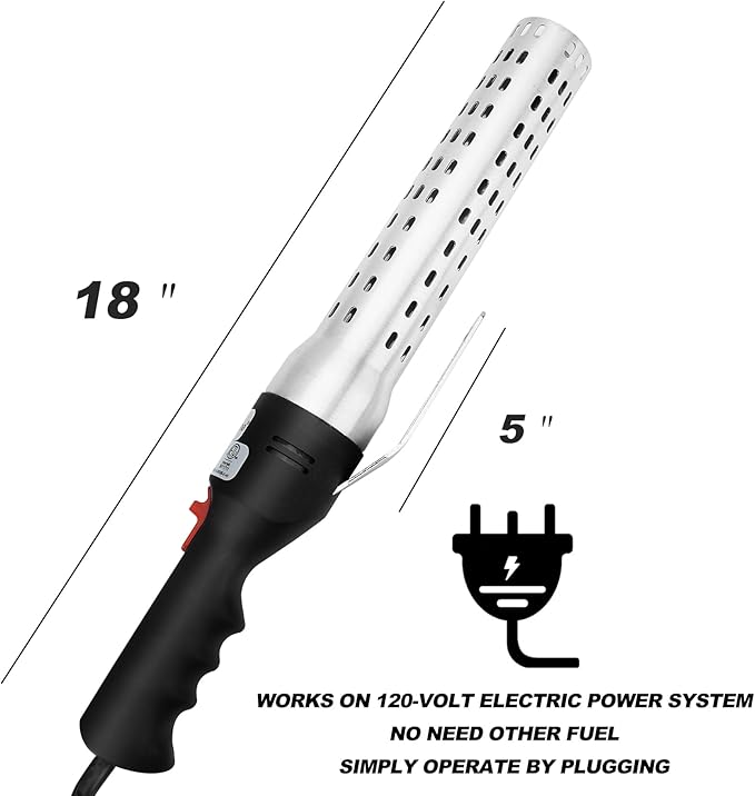 Skyflame Electric Charcoal Fire Starter and Lighter with Built-in Blower | Indoor Outdoor BBQ Smoker Grill Starter - Super Quick Electro Torch Ignites Briquettes Wood for Fireplace and Fire Pit