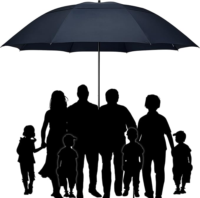 G4Free 80 Inch Golf Umbrella Extra Large Umbrella Double Canopy Windproof | Heavy Duty Oversized, Waterproof Stick Umbrella for Rain UV Protection, Fits 6-8 people for Doorman/Family/Patio