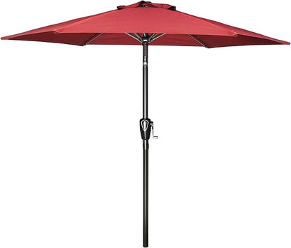 Simple Deluxe 9' Patio Umbrella Outdoor Table Market Yard Umbrella with Push Button Tilt/Crank