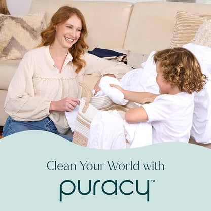 Puracy All Purpose Cleaning Wipes – Non Toxic Multi-Surface Cleaner & Appliance Wipes for Car, Bathroom, Kitchen – Lemongrass Scent (150 Count, 3 Pack)