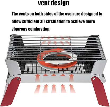 Barbecue Charcoal Grill Portable Charcoal Grill Folding Grill for Cooking Picnic Camping Outdoor BBQ Charcoal BBQ Grill