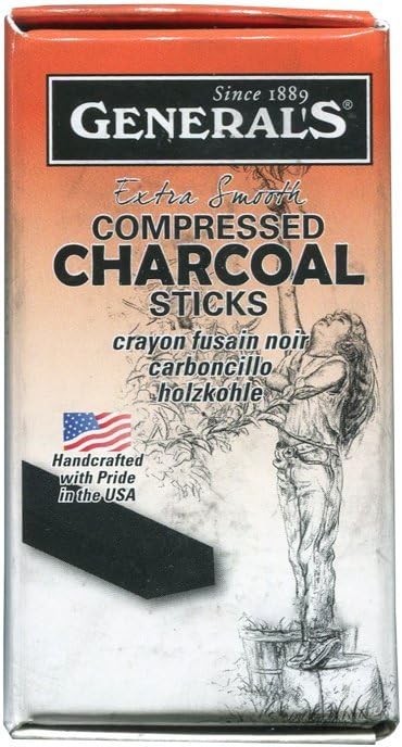 General Compressed Charcoal Stick 4B 6/Box