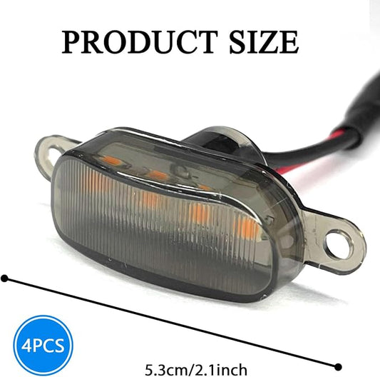 4 PCS Grille Lights for Trucks, Amber LED Lights with Wiring Harness, Waterproof Car Front Grille Raptor Style Trim Lamps for Ford F150 F250 F350 Dodge Ram 1500, Car Accessories (Black & Yellow)