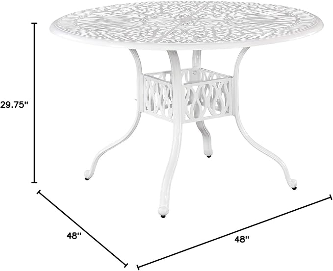 Homestyles Capri Outdoor Dining Table, Capri, Off White