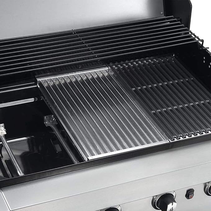 Cast Iron Grill Grates and Stainless Steel Emitter Plates for Charbroil Commercial Infrared 4 Burner 463242715, 463242716, 463276016, 466242715, 466242815, 463257520 Gas Grills