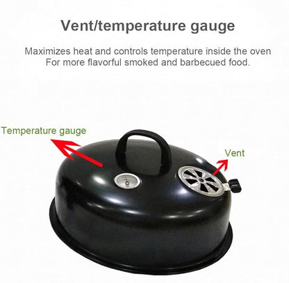 3 in 1 Portable Charcoal Grills, Vertical 20 Inch Steel Charcoal Smoker, Outdoor BBQ Smoker with Dual Cooking Grates & Temperature Control Dampers for Garden Camping Outdoor Cooking and Grilling
