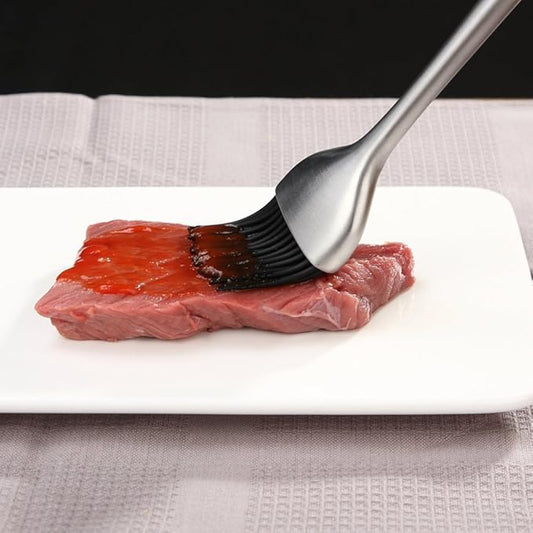 2 Pack Heavy-duty BBQ Basting Brush,12 Inch & 7 Inch-Great For BBQ Meat,Cakes And Pastries