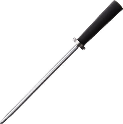 Kai 9" Combination Honing Steel | Smooth and Micro-Ribbed Honing Rod, Built-In Angle Guide, Sure Grip Handle