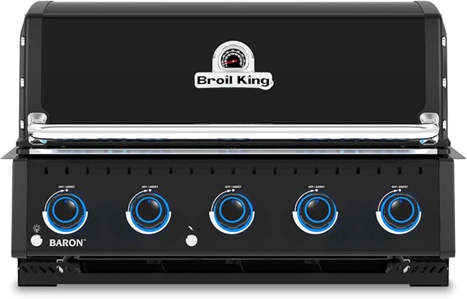 Broil King 876617 Baron 520 Shadow 5-Burner Built-In Natural Gas Grill Head