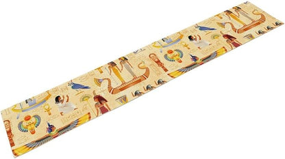 Egypt Table Runner Egyptian Ankh Goddess Wing Holiday Party Decoration Home Kitchen Island Dining Room Decor 13x60 Inch