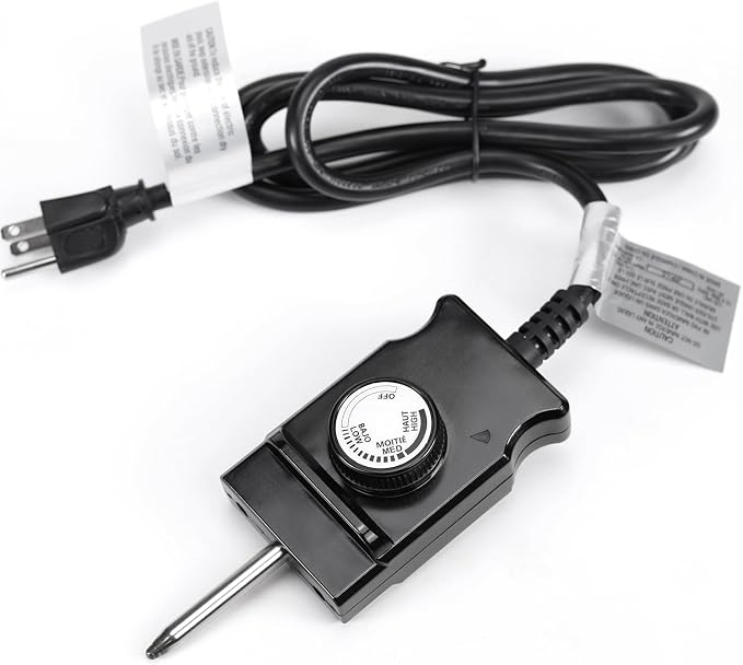 Adjustable Thermostat Control Power Cord for Electric Smoker&Grill, 1 Pack | Suitable for Masterbuilt, Royal Gourmet and most electric smokers as direct replacement control accessory.