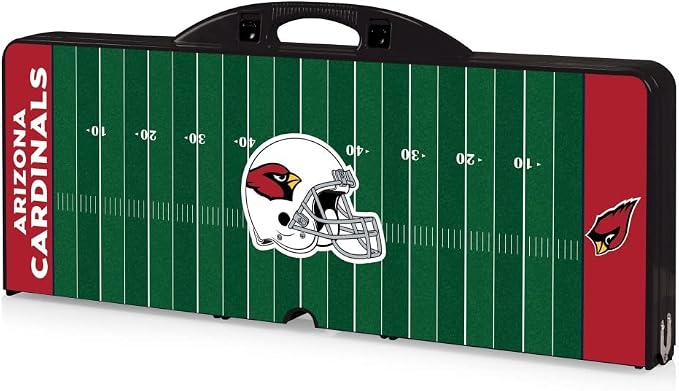 Picnic TIME NFL Football Field Folding Picnic Table, Camping Table, Outdoor Table with Umbrella Hole