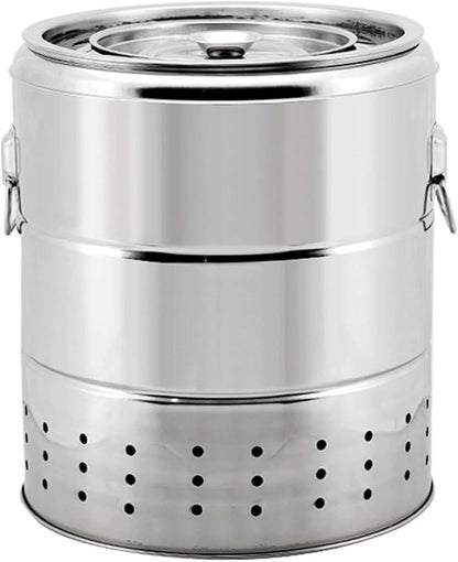 Portable charcoal grill, can be fried, can be grilled, double insulation, prevent burns, easy to clean, 39 * 43cm (B)