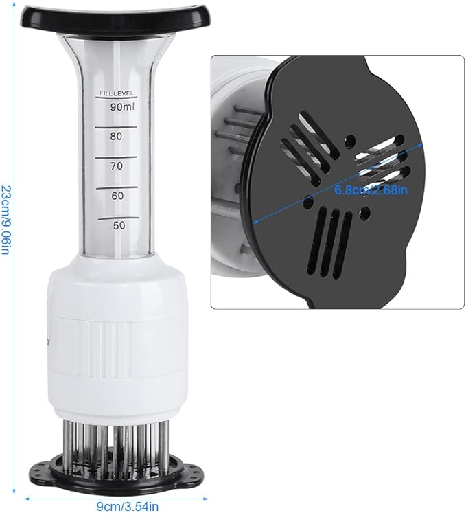 Meat Tenderizer Injector, Flavor Syringe for Steak, Needle Injector for Meat, Kitchen Tool for Marinade