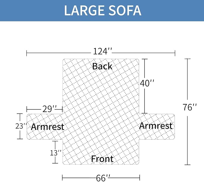 CUCRAF Non Slip Quilted Sofa Cover, Water Resistant Slipcover Furniture Protector for 3 Cushion Sofa Pet Friendly, Washable Couch Cover with Adjustable Elastic Straps (Large, Beige)
