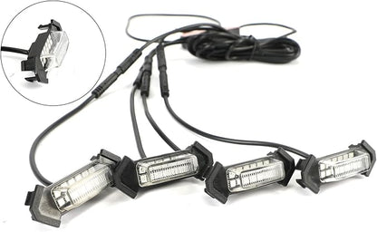RGB Grill Led Lights 4 PCS for Toyota Tacoma 2016-2023 TRD PRO OEM Only | Pack of 4 Front Grille LED Light Clear Lens with Instruction and Fuse, APP/Remote Control 20 Custom Colors