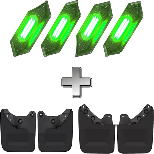 RGB Grille Lights + No-Drill Mud Flaps Combo for Toyota Tacoma 2024-2025 TRD Off-Road