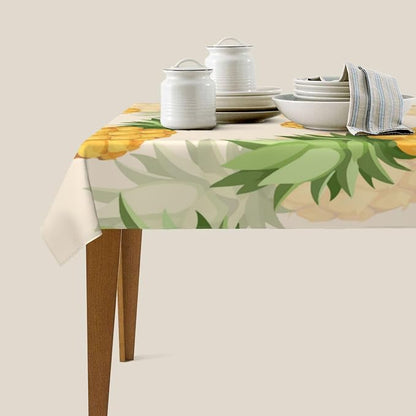 Rectangle Table Cloth,Pineapple Seamless Pattern Tablecloths Stain Resistance Water Repellent Washable Table Cover Decor for Home Kitchen Dining Party Patio Indoor and Outdoor 60"x 84"