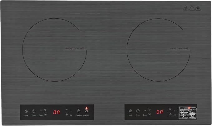 Induction Cooktop, 2600W Induction Cooker, Electric Hot Plate for Cooking Portable Hot Plate Countertop Cooker with Temperature Control