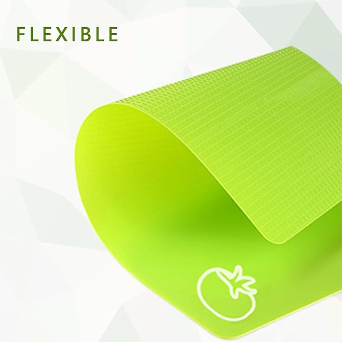 Fotouzy Flexible Plastic Cutting Boards for Kitchen, Upgrade Nonslip Cutting Board Set of 4, BPA-Free, Dishwasher Safe