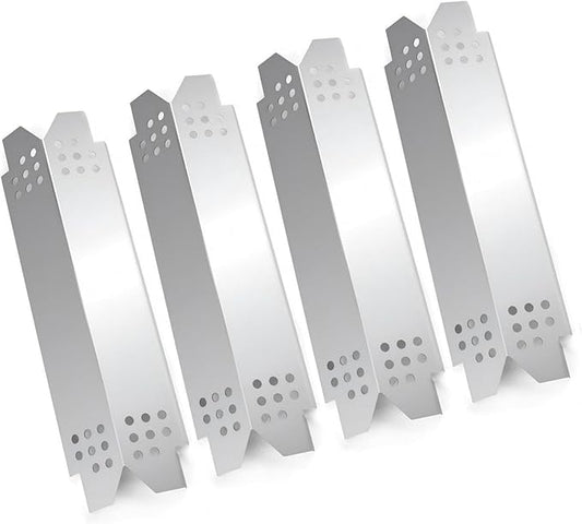 Grill Heat Plates Replacement Parts for Nexgrill 4 Burners 720-0830H, Stainless Steel Grill Heat Tents, Flame Tamer Burner Cover for Nexgrill Replacement Parts, 4-Burner