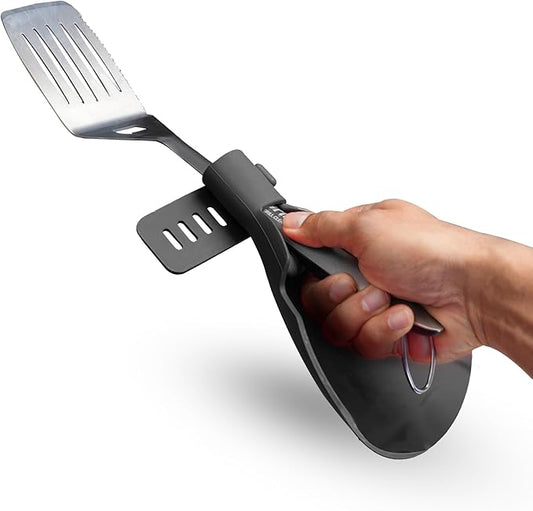 Grillbot Heat Resistant BBQ Heat Shield for Utensils, Protect Hands from Burns, Splatter & Flare-Ups, BPA-Free Silicone, Dishwasher Safe, Universal Fit, Perfect Grill Gift for Men (Black, Spider)